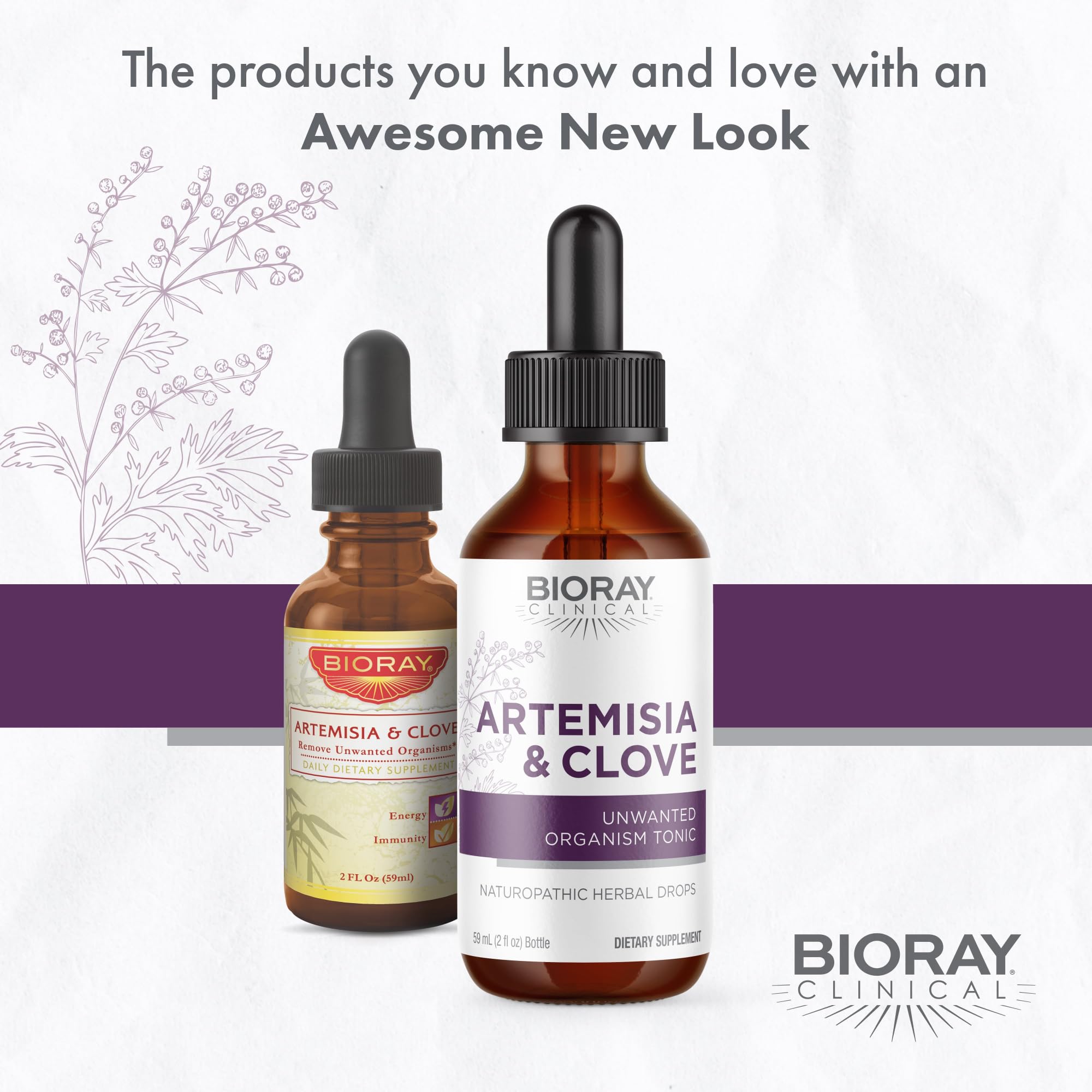 BIORAY Artemisia & Clove — étiquette et emballage, produit naturel prêt à l'emploi