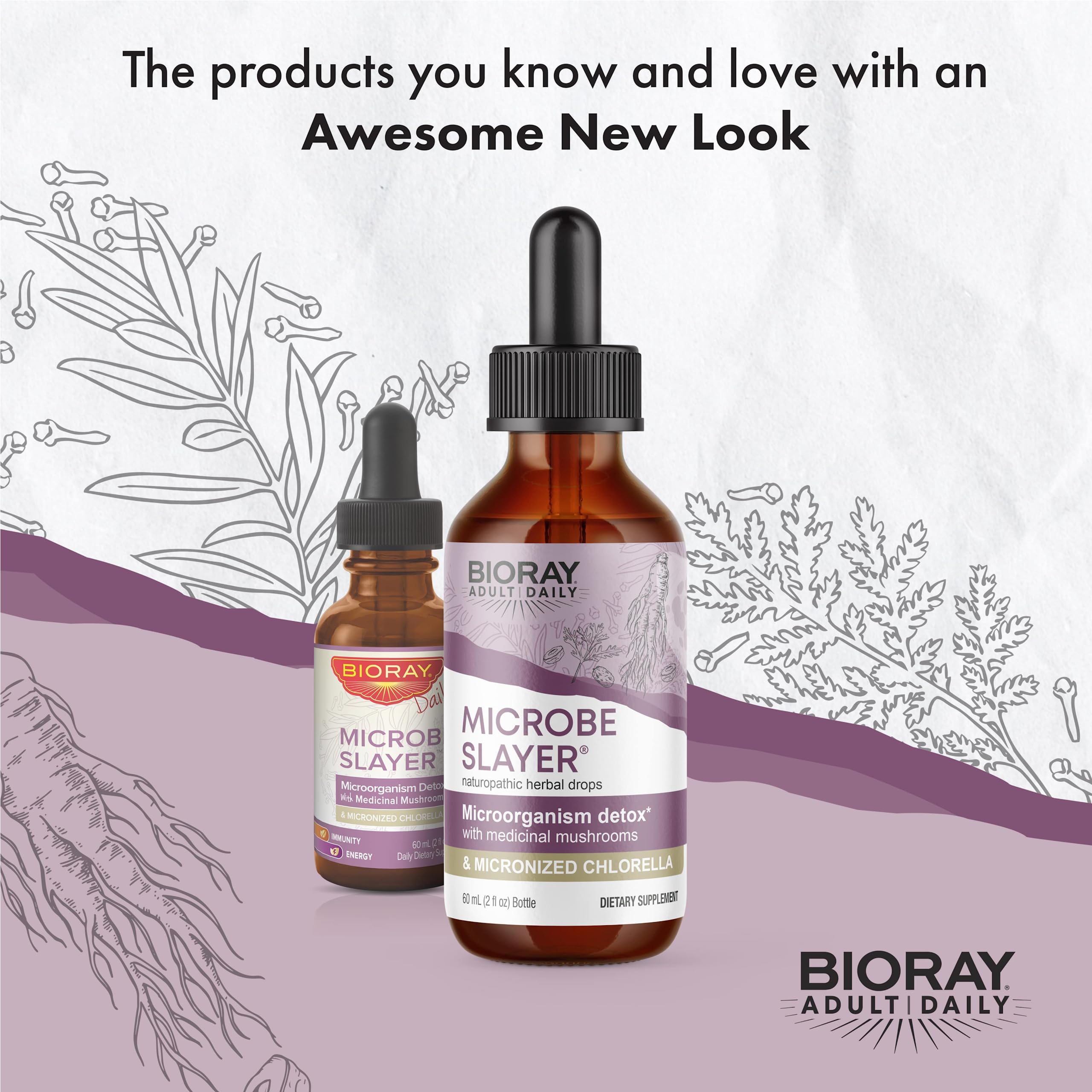 Goutte de mesure BIORAY Daily Microbe Slayer pour dosage précis et utilisation facile.