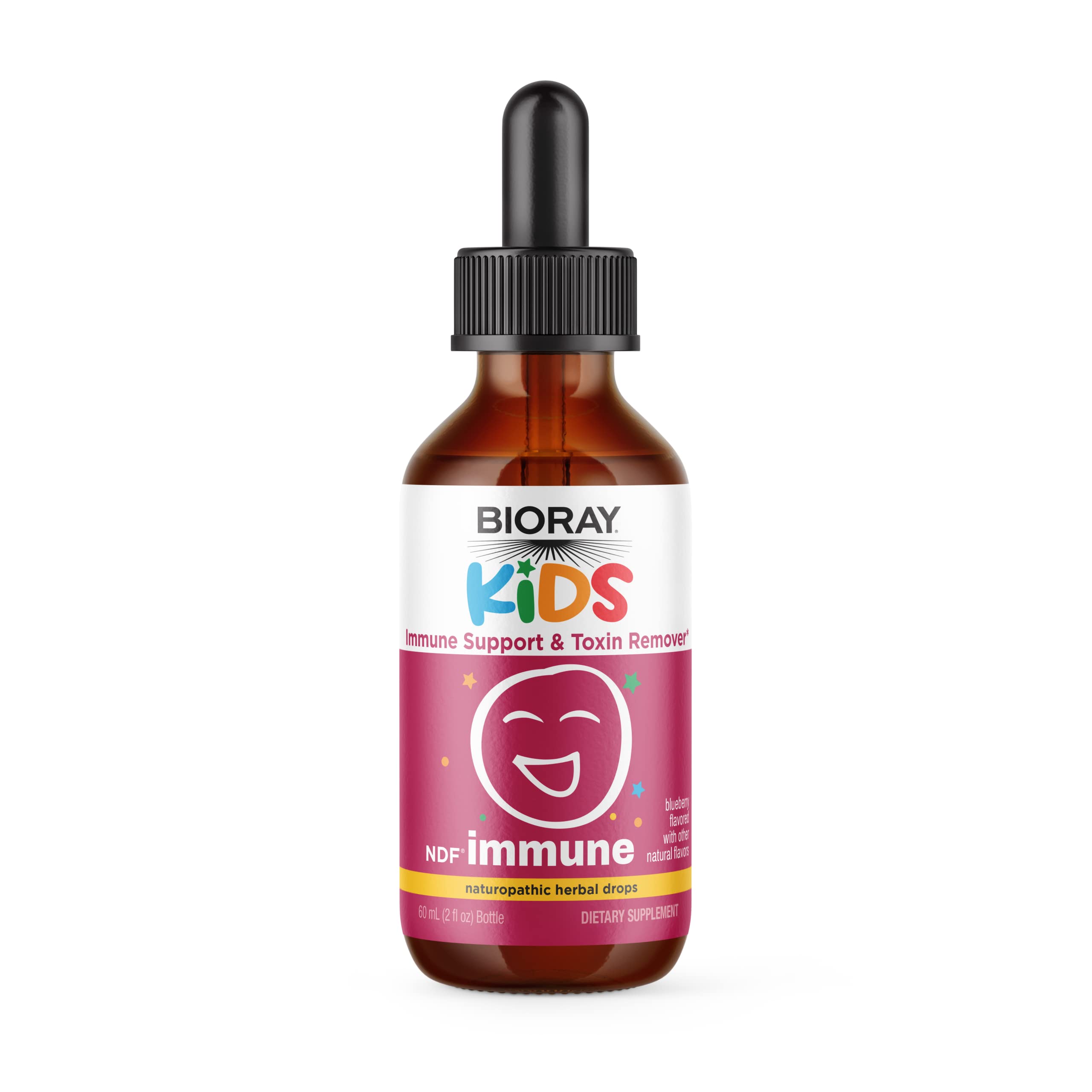 BIORAY Enfants NDF Immunité Myrtille flacon: soutien immunitaire naturel pour enfants.