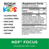 BIORAY Kids NDF Focus: étiquette et composants naturels visibles