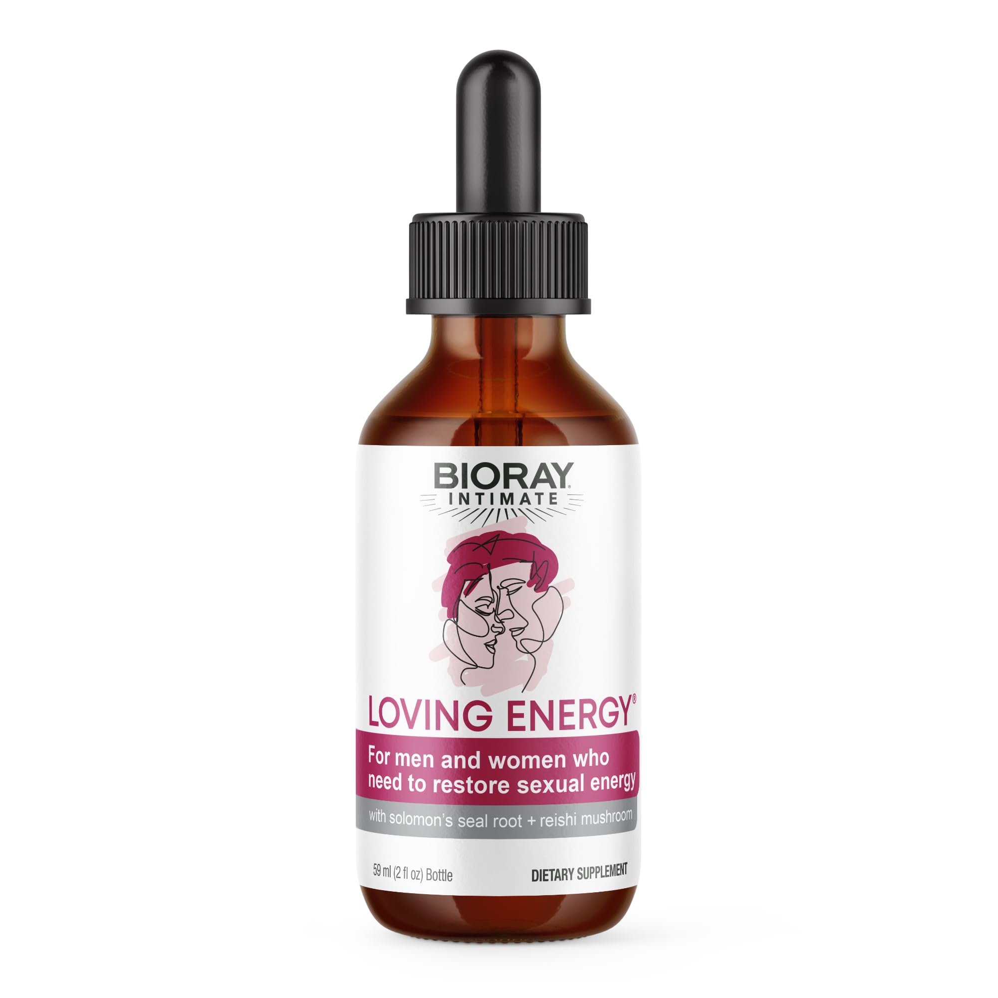 BIORAY Loving Energy bouteille et gouttes, potentiel soutien énergétique et bien-être matinal.