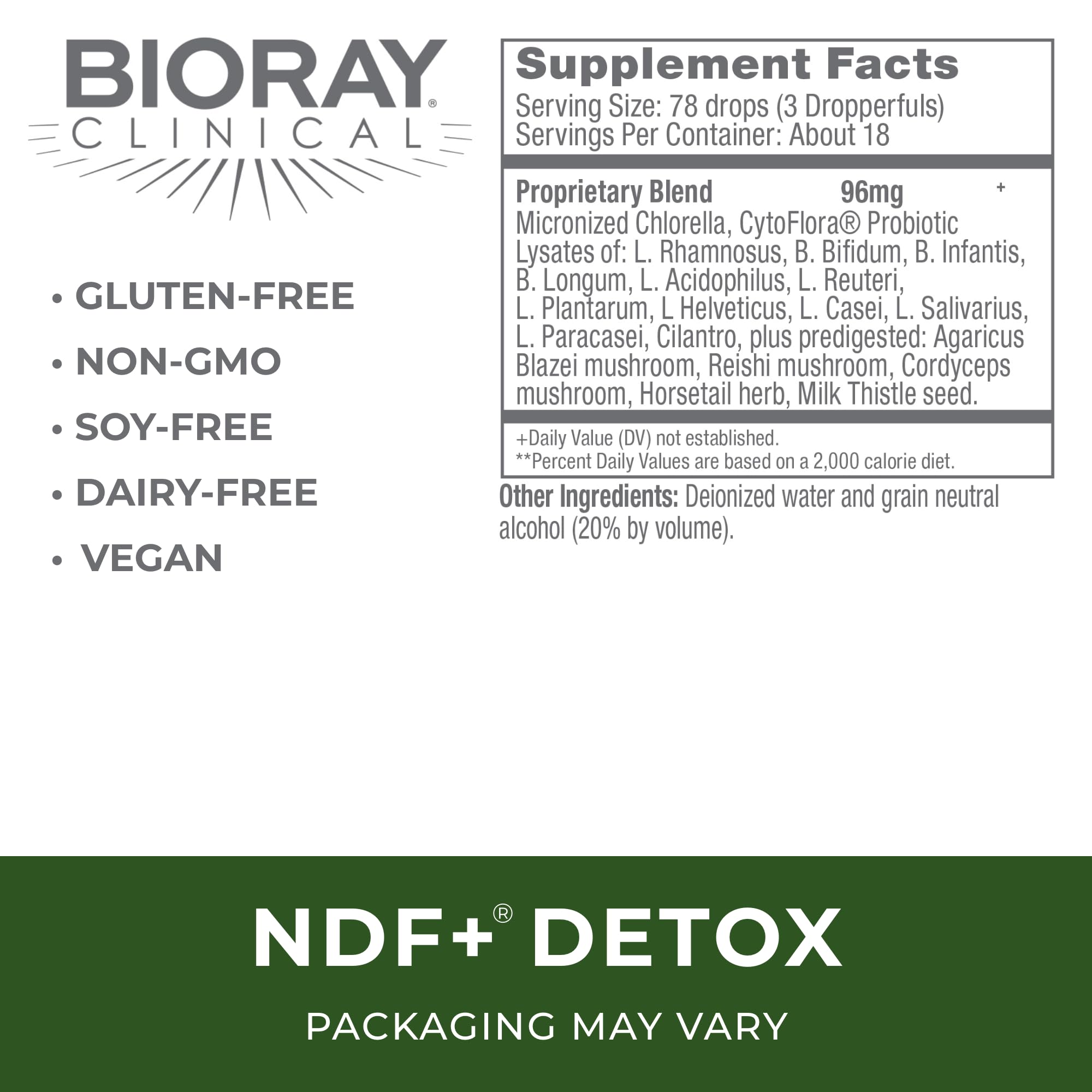 BIORAY NDF Plus etiquette et ingredients naturels pour votre routine bien etre