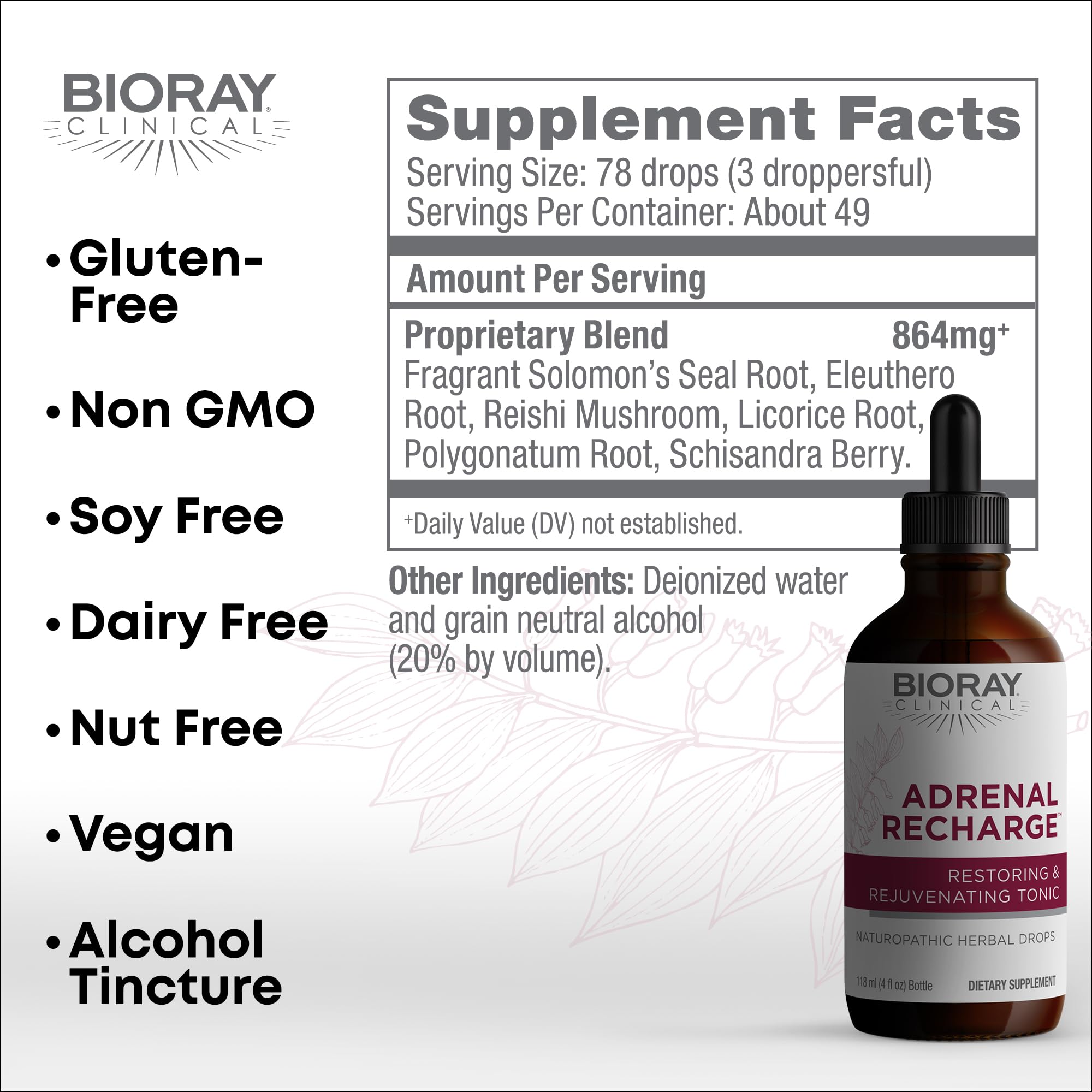 BIORAY Recharge surrénale Clinique - pipette: facilité d’utilisation quotidienne pour un soutien énergétique léger.