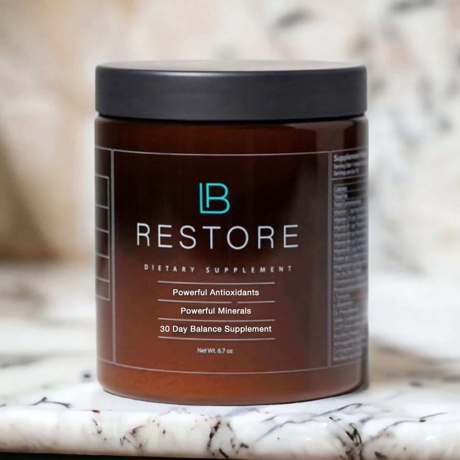 BioRebalance Restore mélange ingrédients soutenant detox et digestion