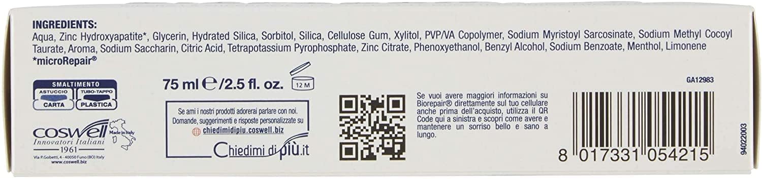 Émail plus lumineux après l’utilisation du Biorepair Pro White.