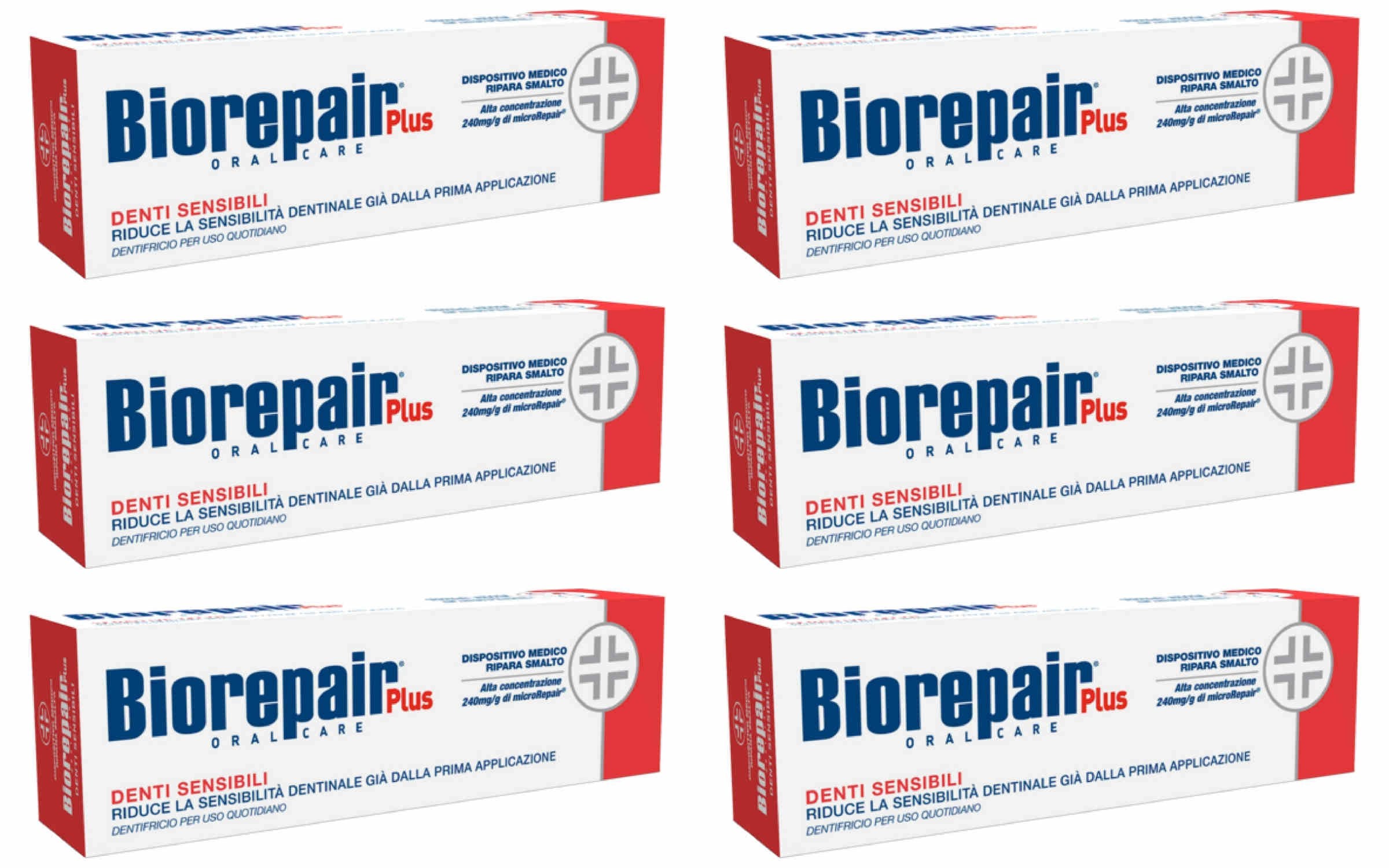 Biorepair dentifrice sensitif: réduction potentielle de la sensibilité dès la première application.