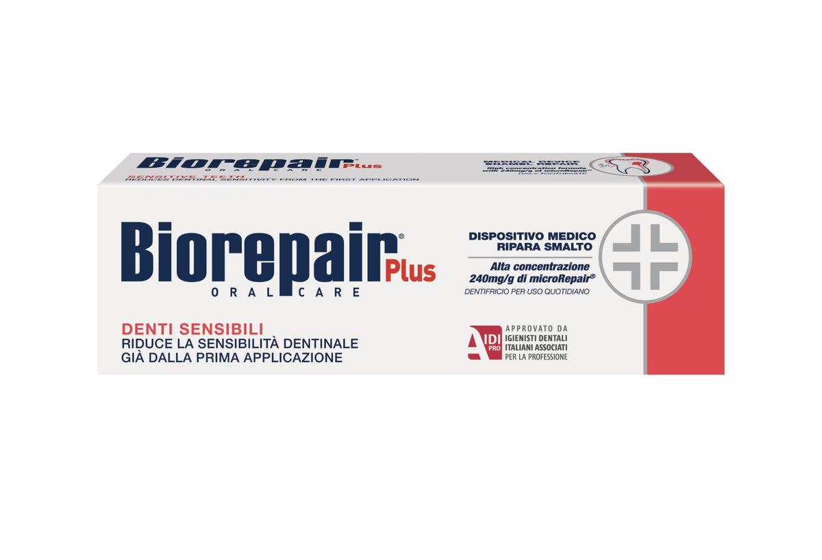 Biorepair Dents sensibles – tube de dentifrice 75 ml prêt à l'emploi pour une routine quotidienne