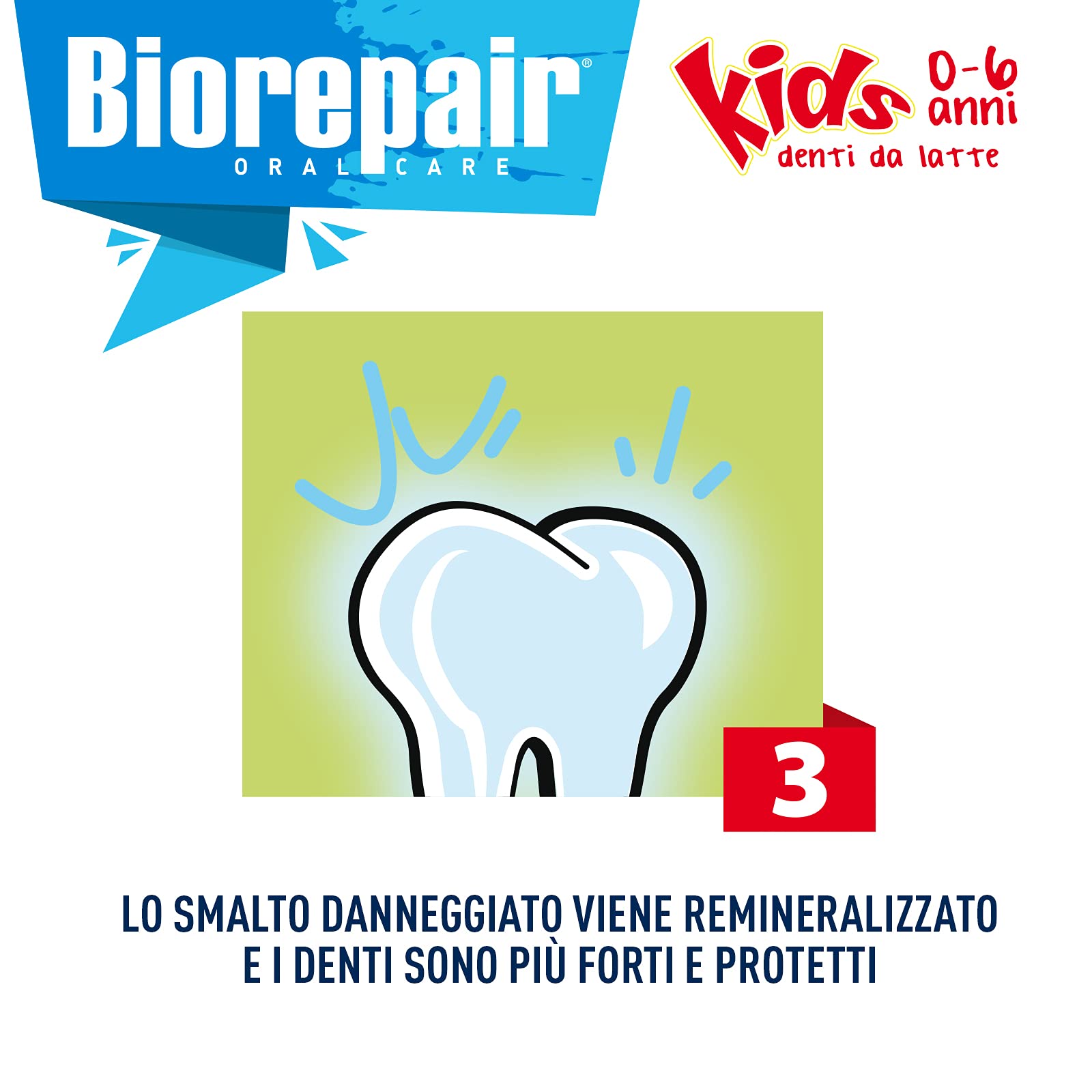 Biorepair Junior protégeant les gencives délicates des enfants