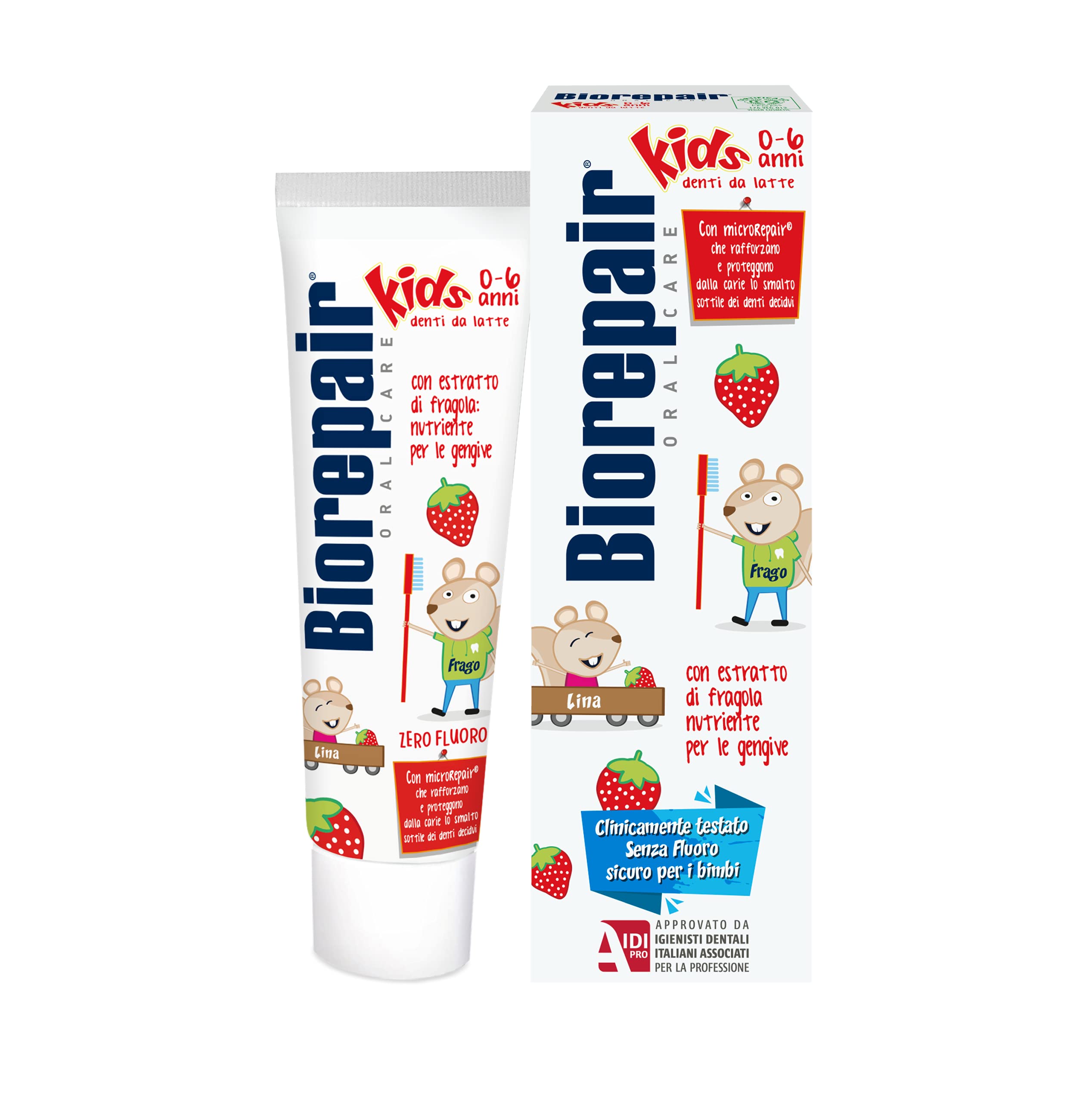 Biorepair Junior, microcristaux MicroRepair visibles, aide à reminéraliser l’émail