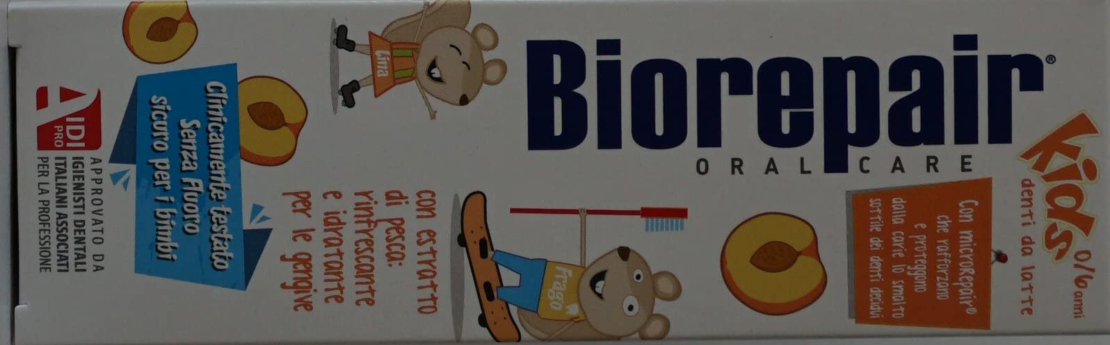 Biorepair Kids arôme pêche, sensation agréable pendant le brossage