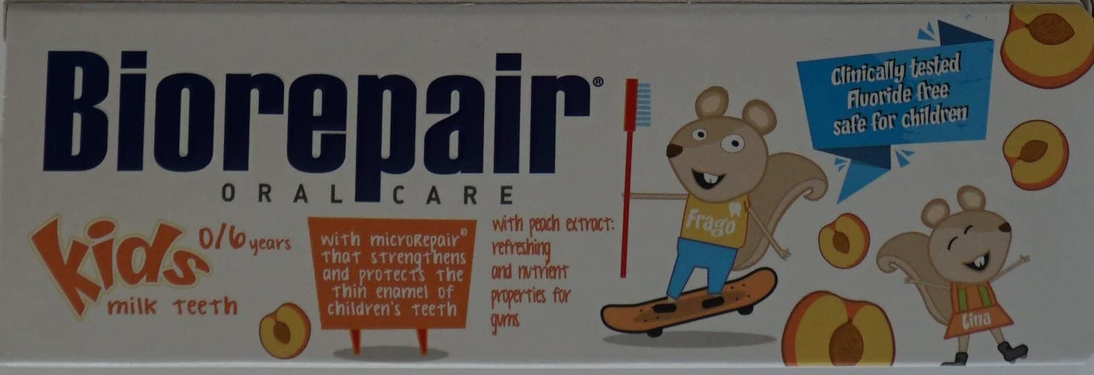Biorepair Kids sans fluor, formule douce pour les jeunes dents