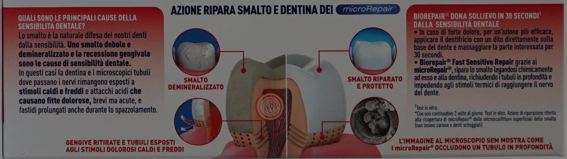 Biorepair: emballage italien et pack de trois tubes pratiques pour la famille.