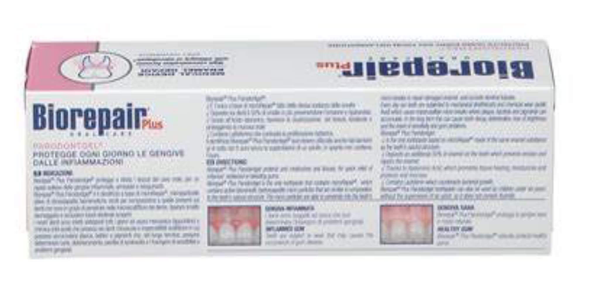 Biorepair Parodontgel lactoferrine aide à limiter les bactéries.