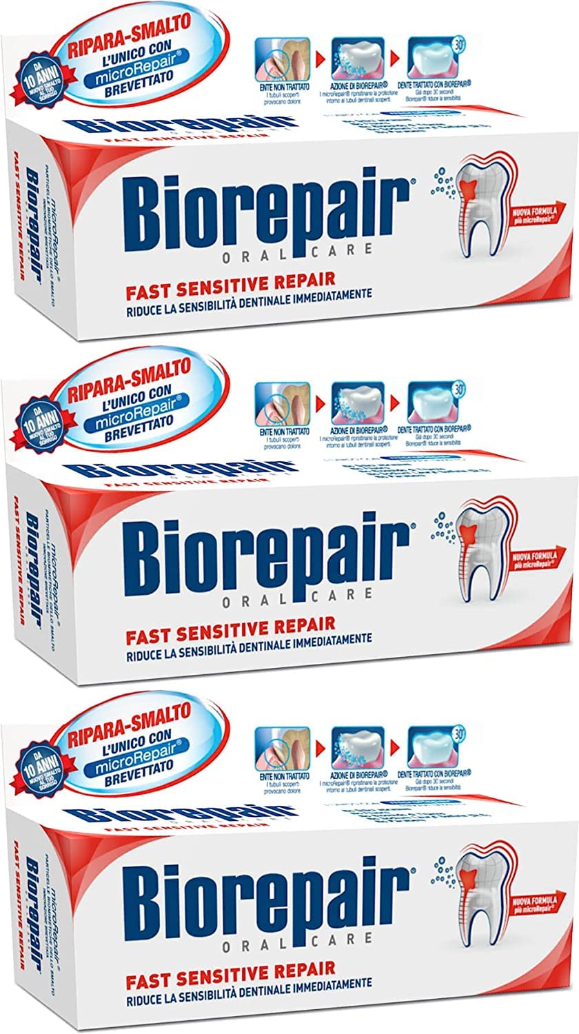 Biorepair: pâte microRepair répare l’émail et protège contre plaque et tartre.