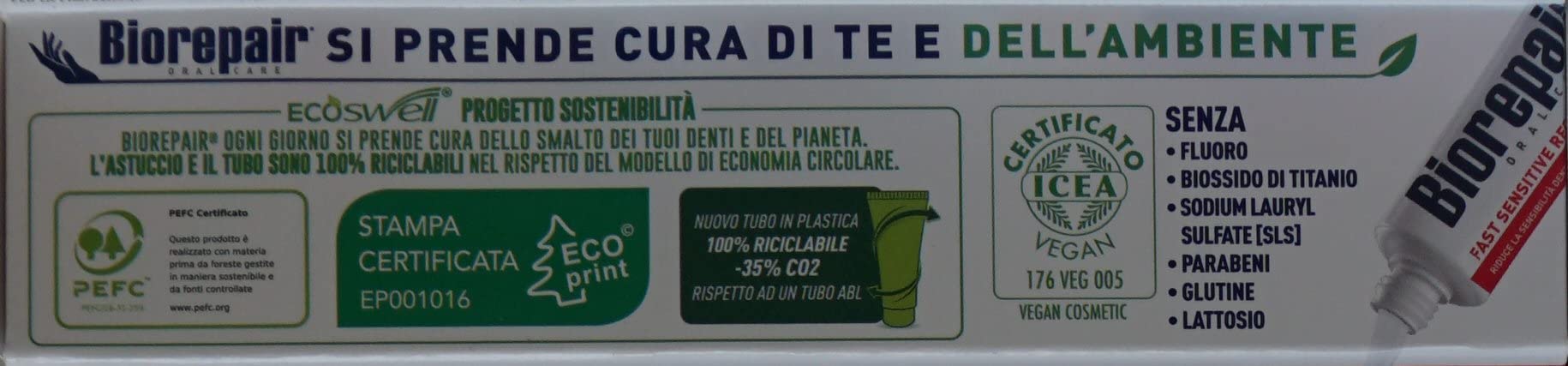 Biorepair: texture crèmeuse pour un brossage en douceur et haleine fraîche.