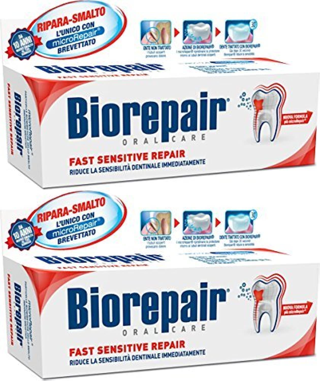 Biorepair pâte émail réparation: renforce l’émail et protège contre la sensibilité.