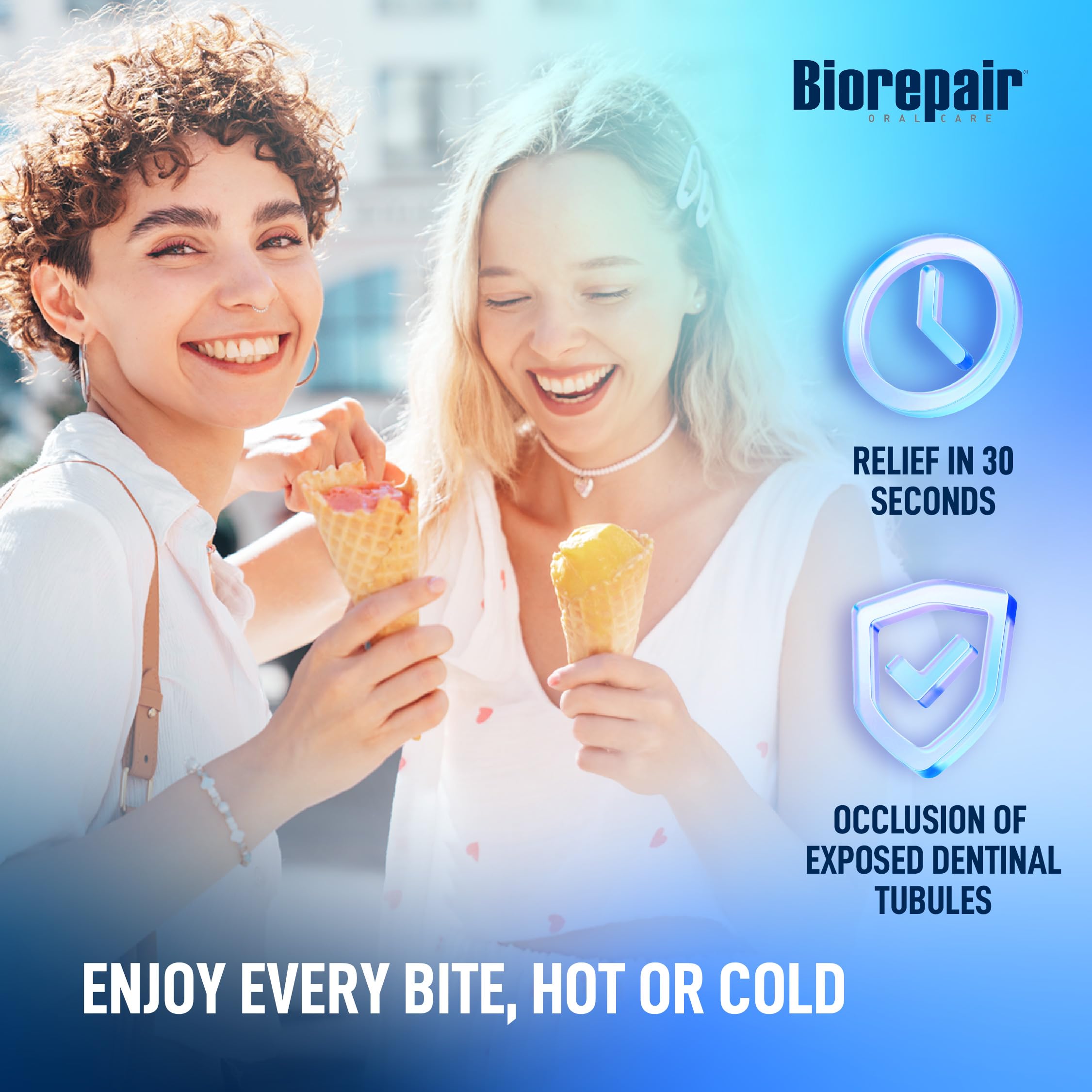 Biorepair Plus Sensitive formule sans abrasifs: soin doux pour l'émail.