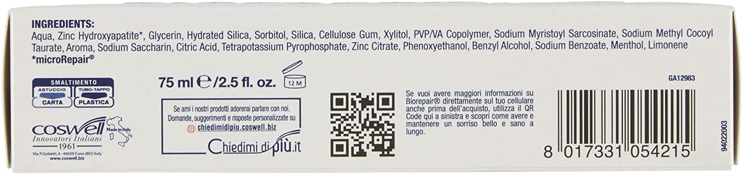 Biorepair Pro White: pack de 4 tubes de 75 ml pratique