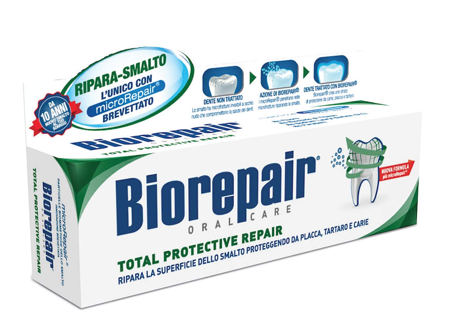 Biorepair, qualité italienne et packaging soigné pour votre routine dentaire.