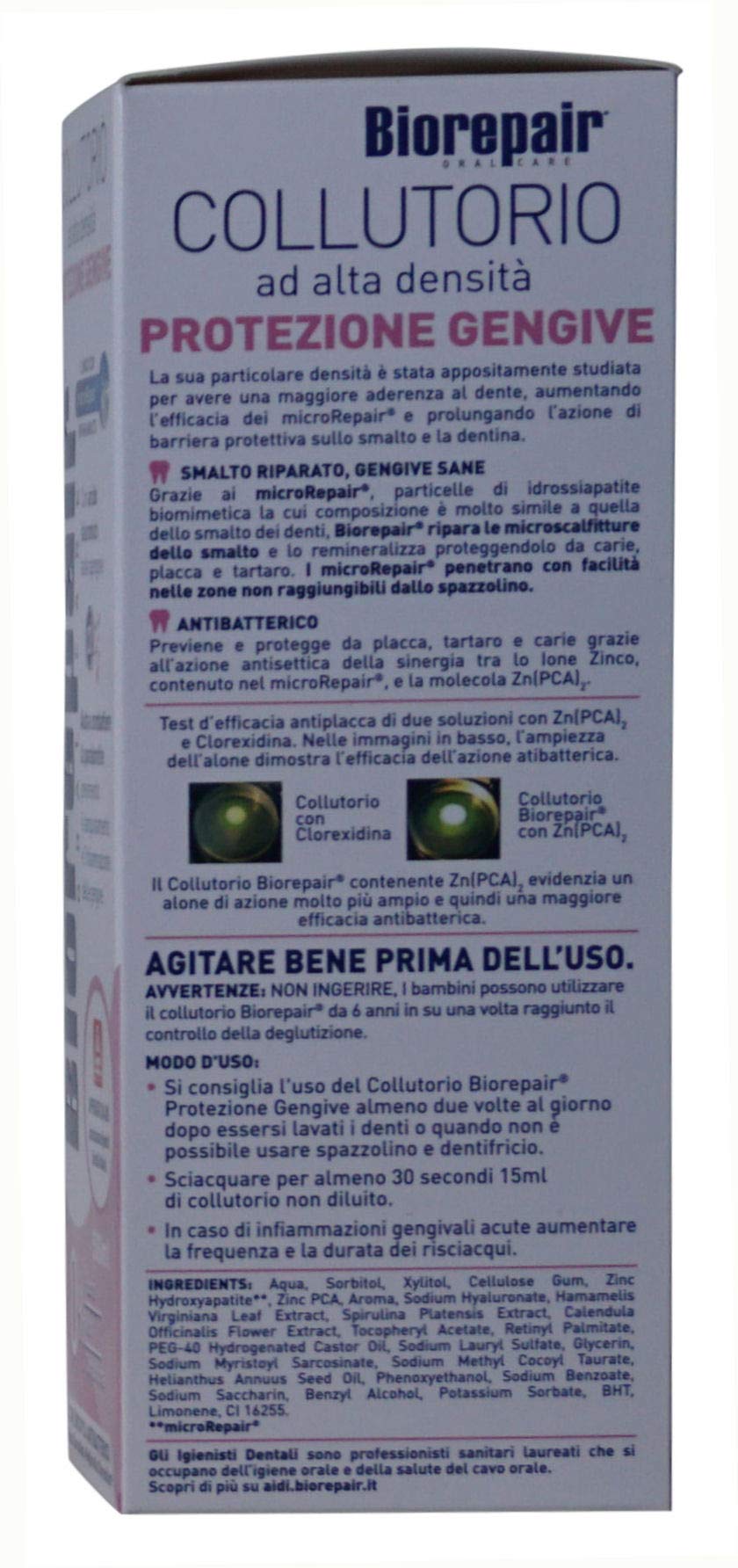 Biorepair rince-bouche extraits naturels: action préventive contre plaque et tartre