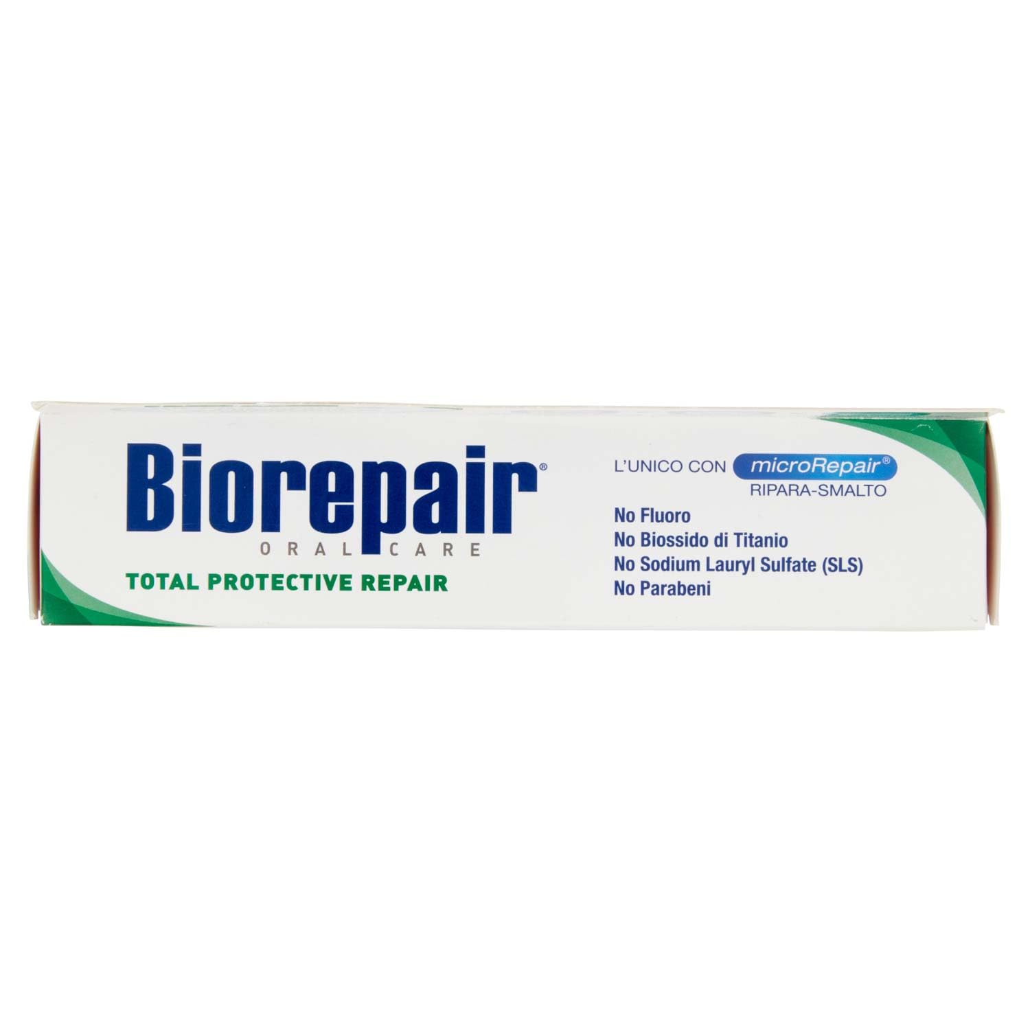 Biorepair sans dioxyde de titane, composition plus légère.