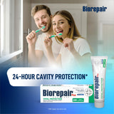 Biorepair Total Protection Plus: tube arrière, présentation du produit sans fluorure.