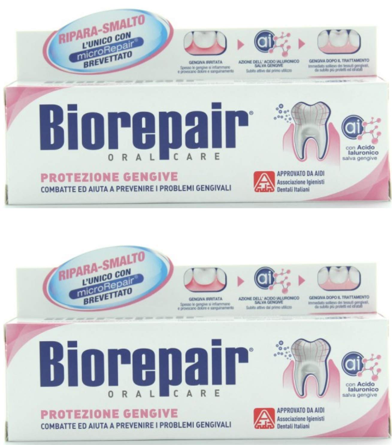 Biorepair tube 75 ml, protection des gencives grâce au microRepair.