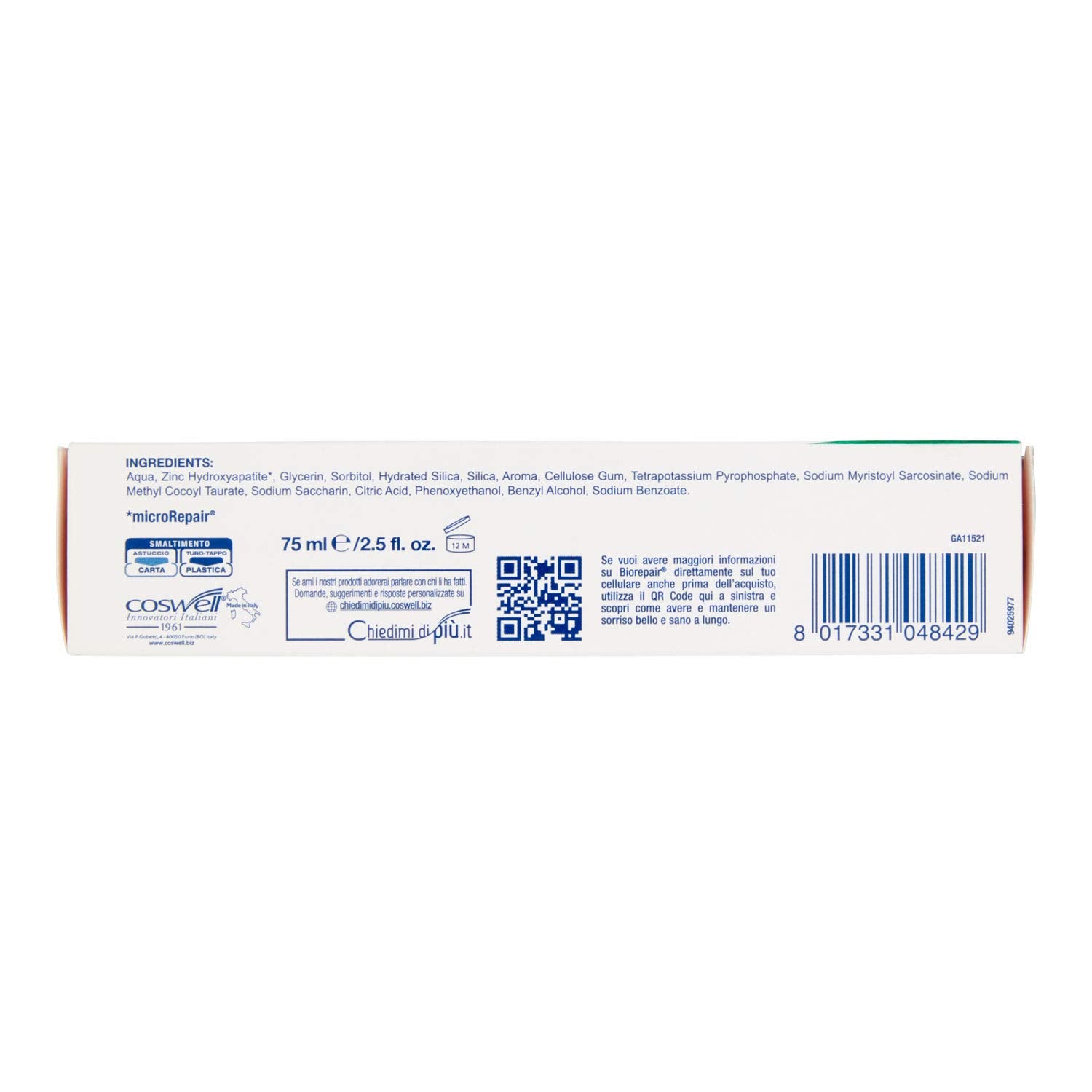 Biorepair utilisation enfant sans supervision possible grâce à l’absence de fluorure.