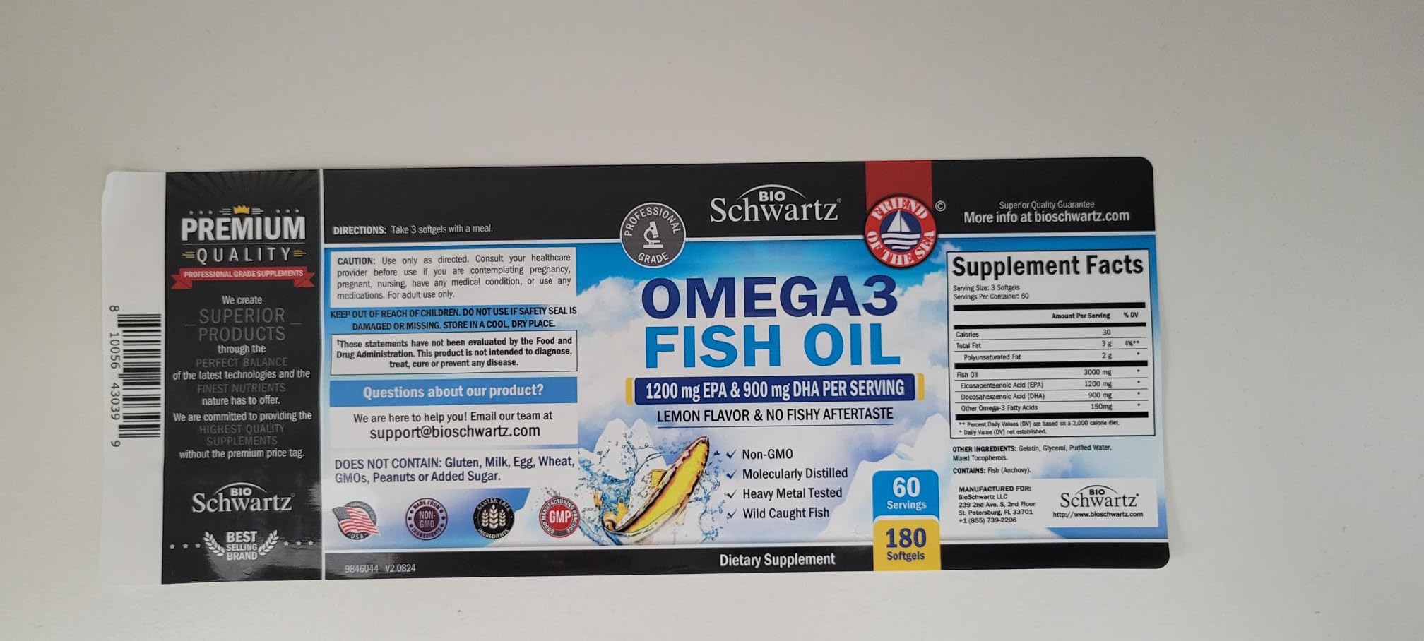 Boîte de 180 gélules BioSchwartz, pratique à emporter.