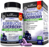 BioSchwartz, bouteille de gélules au sureau noir, soutien immunitaire potentiel.