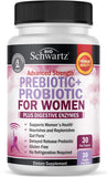 BioSchwartz prébiotiques-probiotiques pour femmes — bouteille, soutien digestif quotidien.
