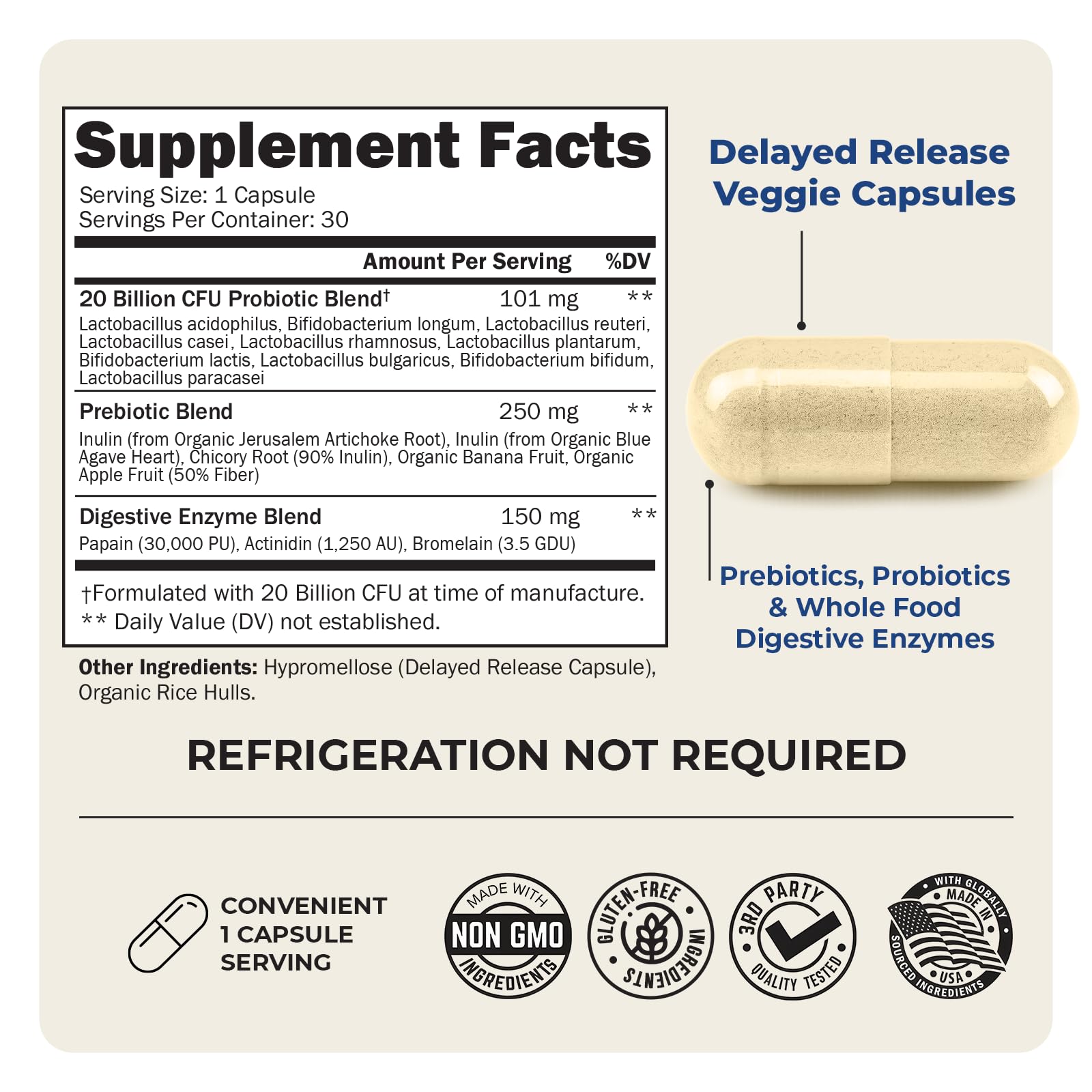 BioSchwartz, capsules faciles à prendre, 30 jours d’apport probiotique.