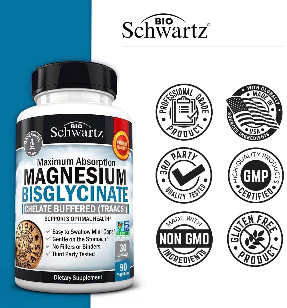 BioSchwartz magnésium bisglycinate – fabriqué selon GMP et certifié Non-OGM