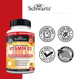 Formulation professionnelle BioSchwartz D3 conforme GMP USA