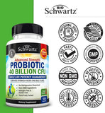 BioSchwartz Daily Probiotic, emballage clair et informations faciles.