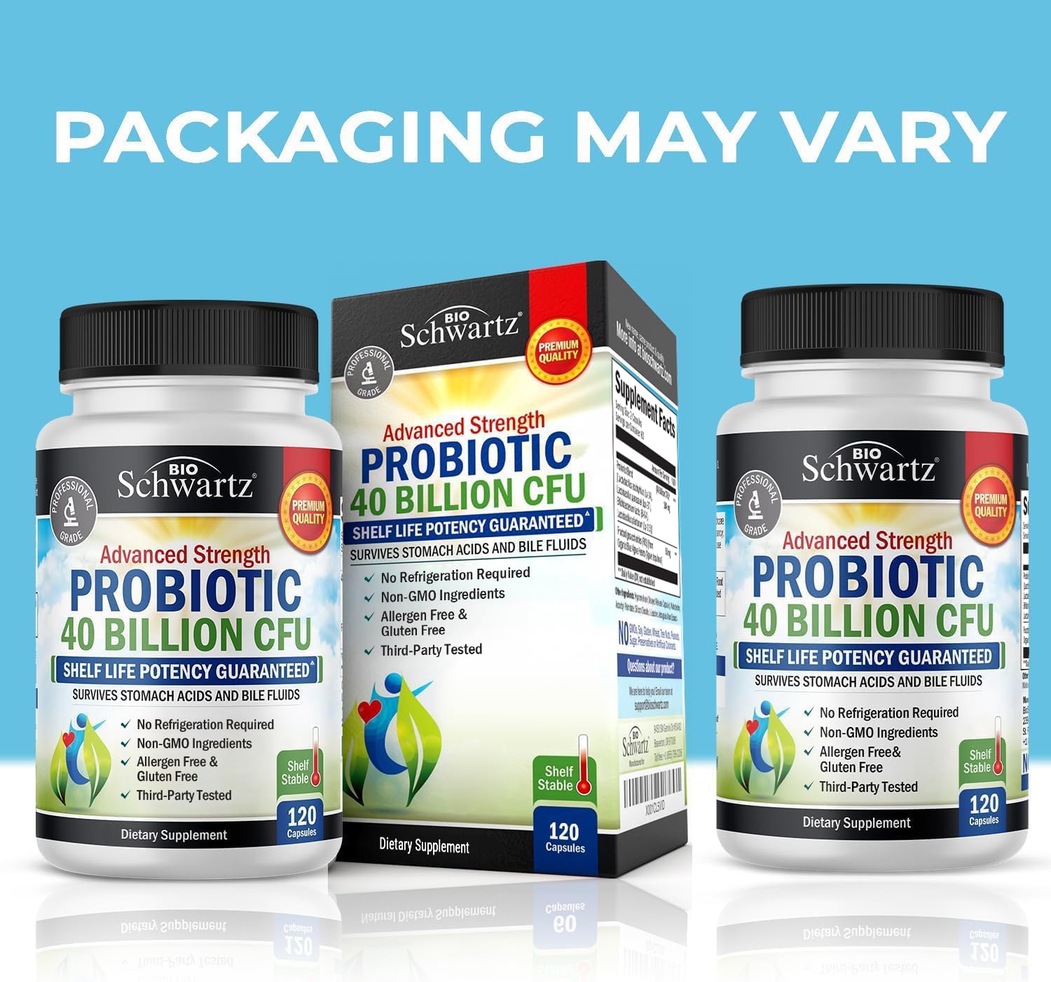 BioSchwartz Daily Probiotic, gélules digestives faciles à avaler.