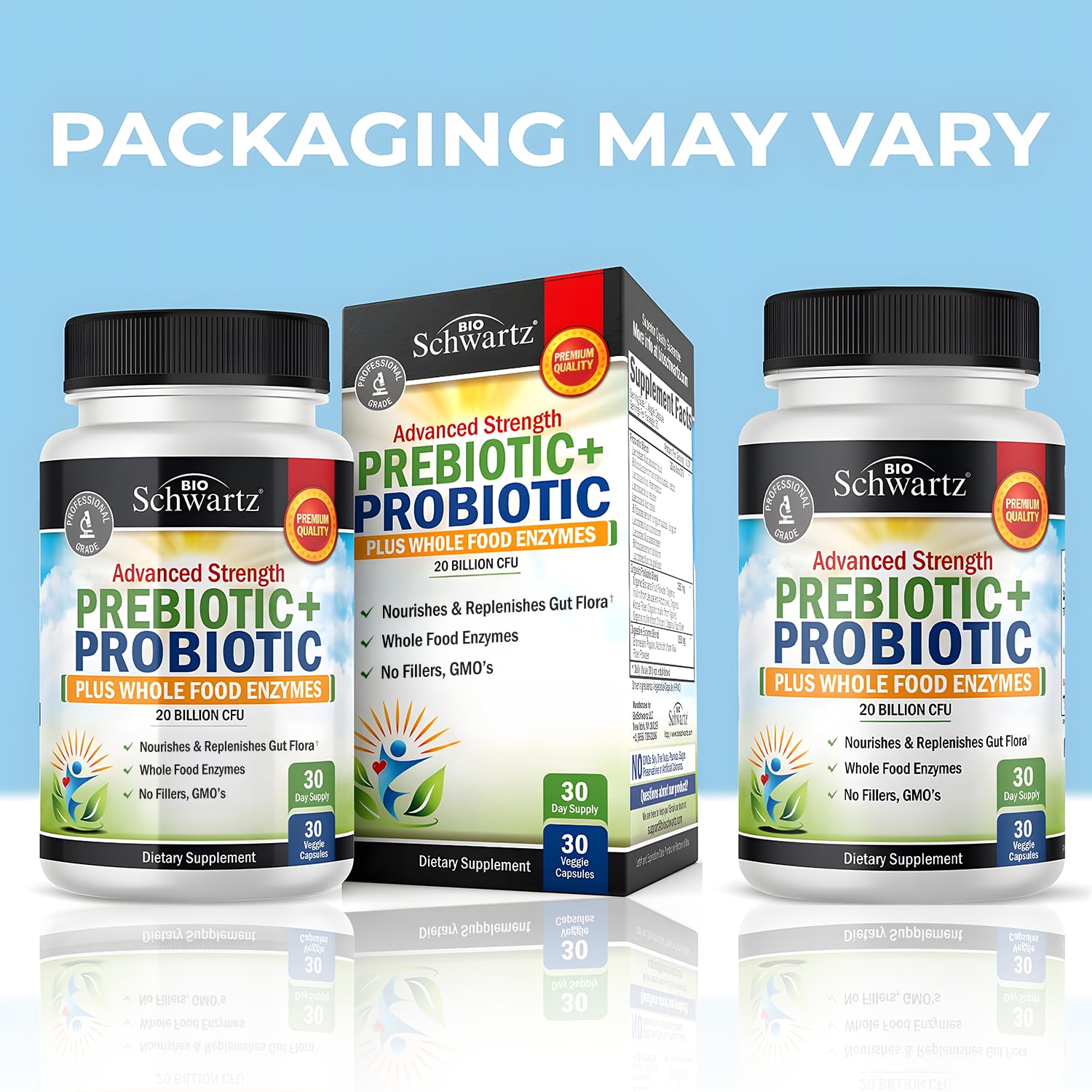 BioSchwartz, flacon favorisant le confort digestif avec enzymes et probiotiques.