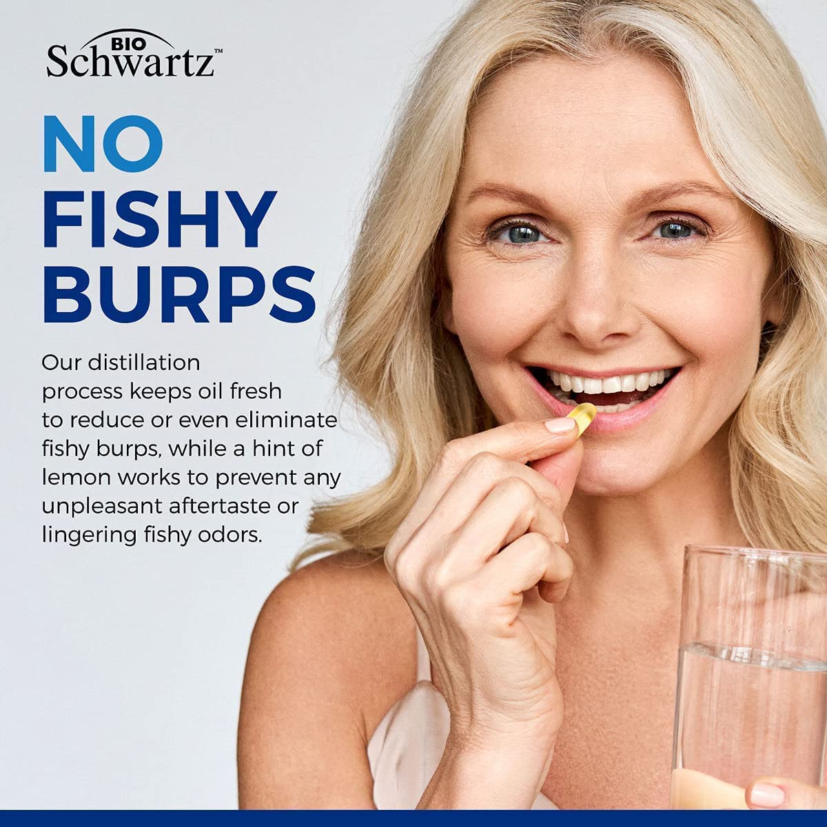 Étiquette montrant EPA DHA et dosage quotidien BioSchwartz Omega-3.