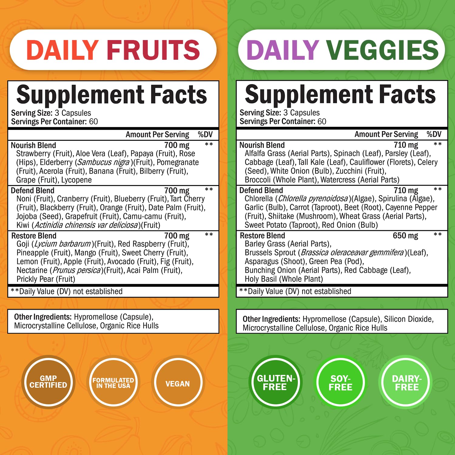 BioSchwartz Fruits et Légumes capsules: dosage quotidien simple et végétalien