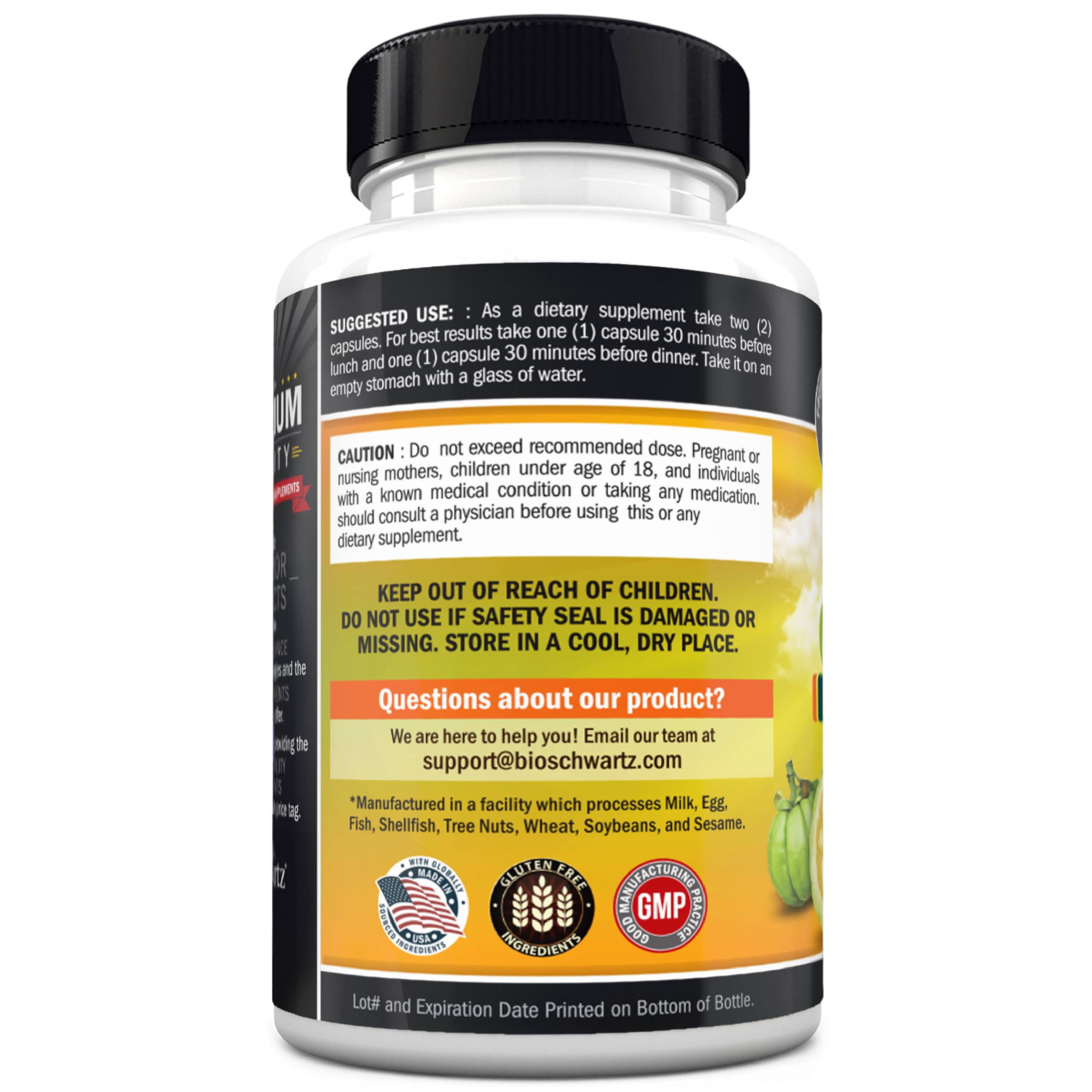 BioSchwartz Garcinia Cambogia – fabriqué aux États-Unis, contrôle qualité.