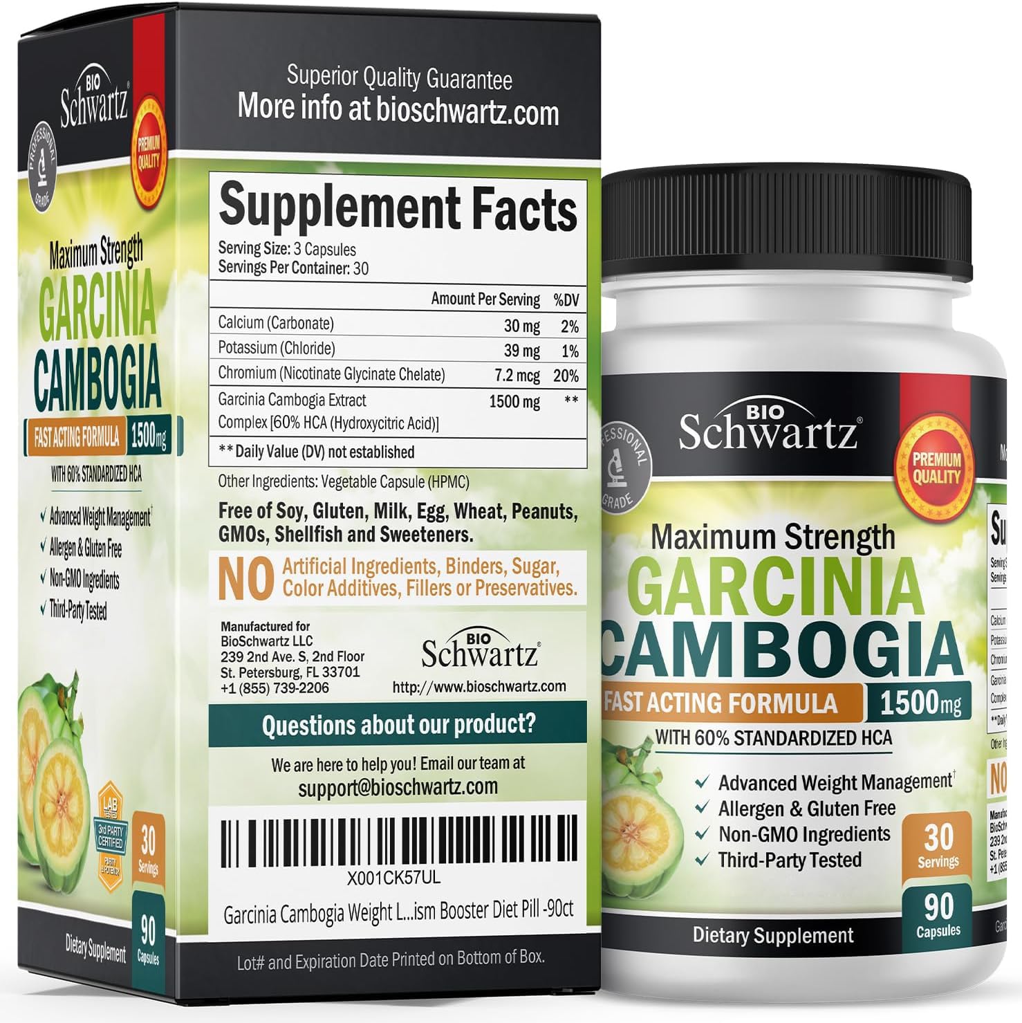 BioSchwartz Garcinia Cambogia – utilisation quotidienne simple dans un mode de vie sain