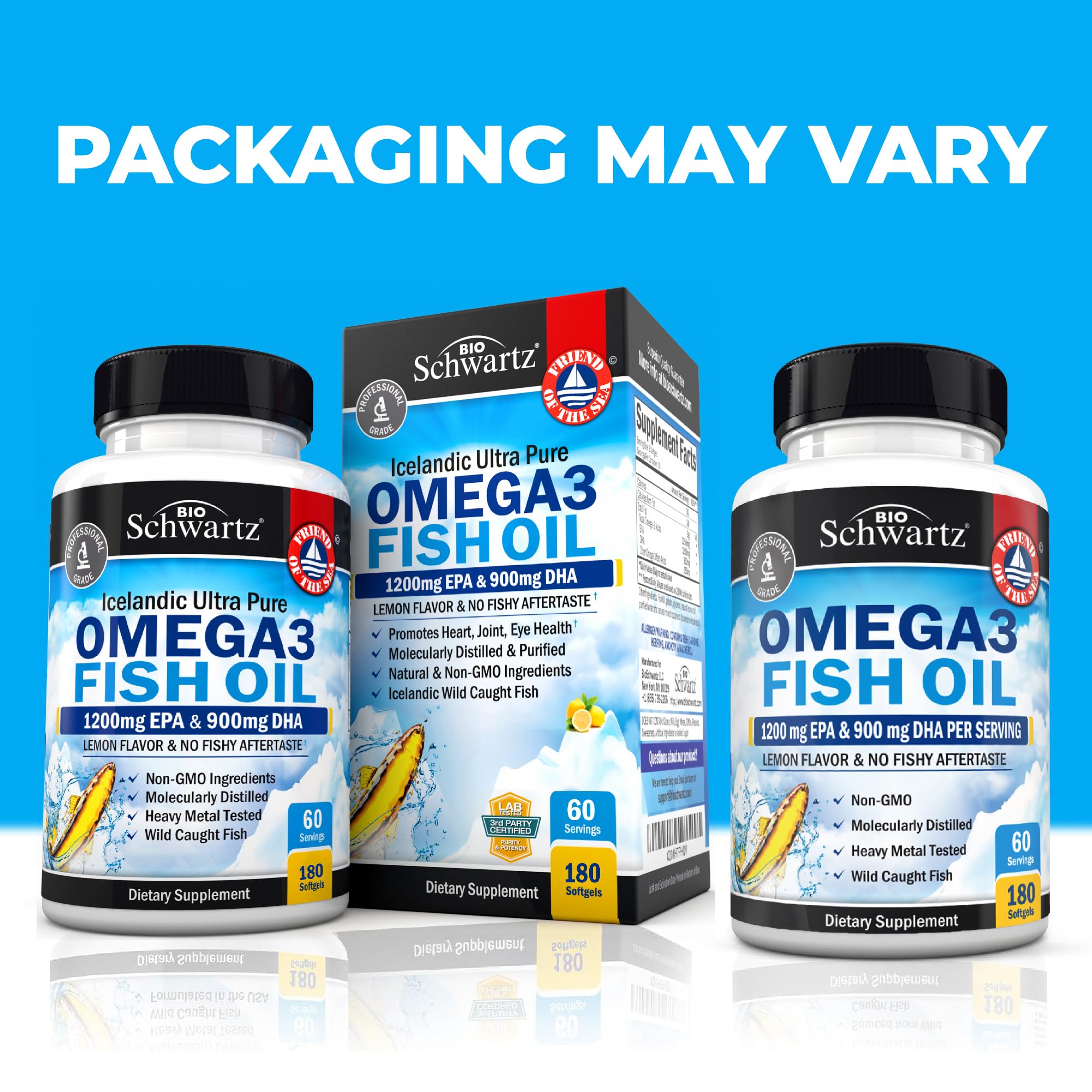 BioSchwartz huile omega-3 EPA DHA en triglycérides pour absorption améliorée.
