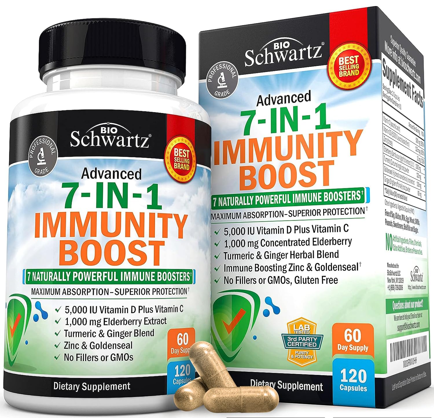 BioSchwartz Immunité: bouteille prête à soutenir le système immunitaire au quotidien.