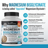 BioSchwartz Magnésium Bisglycinate, formule vegan, agréable sur l'estomac.