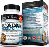 BioSchwartz Magnésium Bisglycinate, produit fabriqué aux États-Unis selon normes strictes.