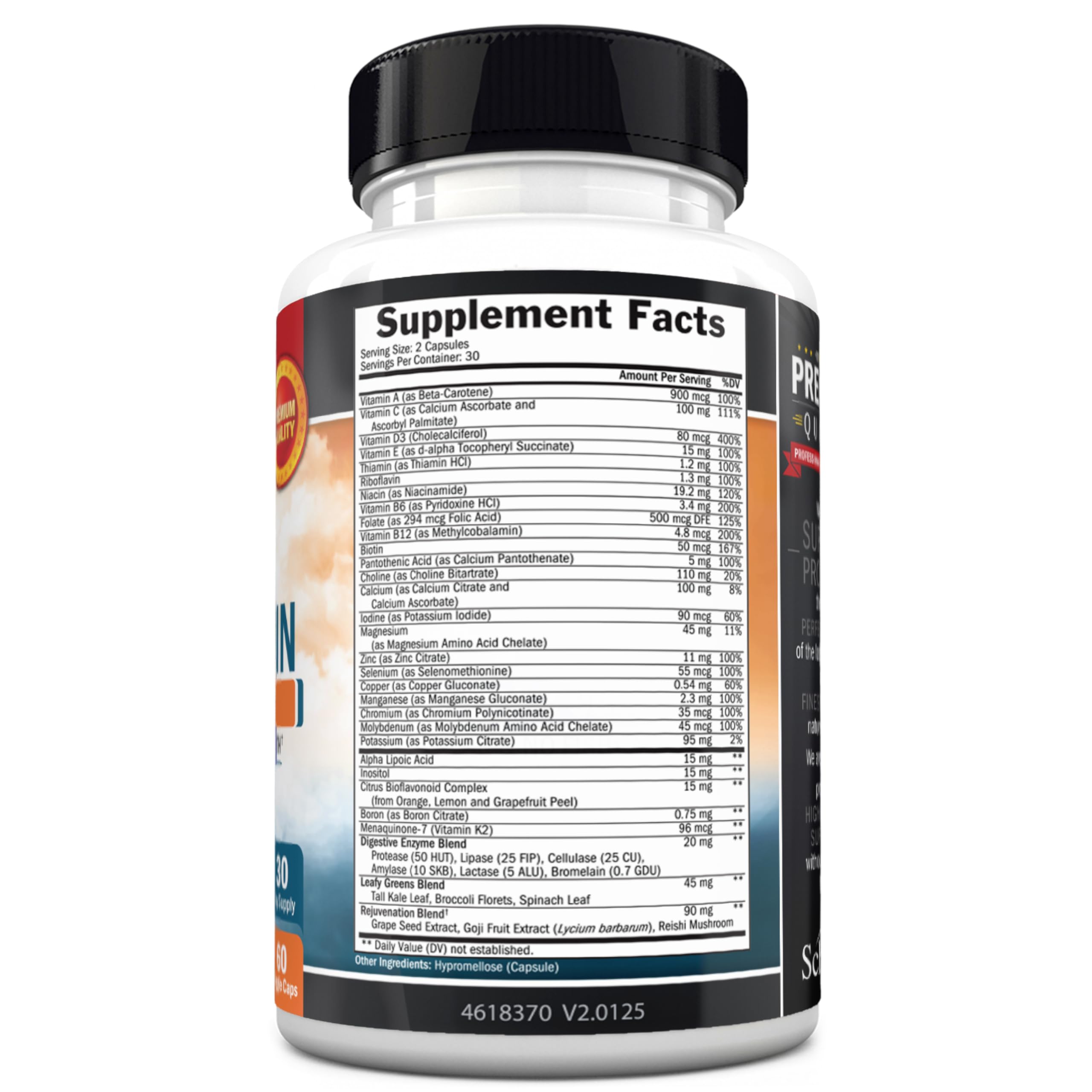 BioSchwartz Multivitamine Homme - digestion: enzymes digestives améliorant l absorption.