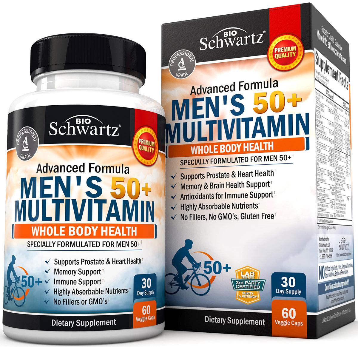 BioSchwartz Multivitamine50+ – bouteille: soutien énergie et vitalité au quotidien