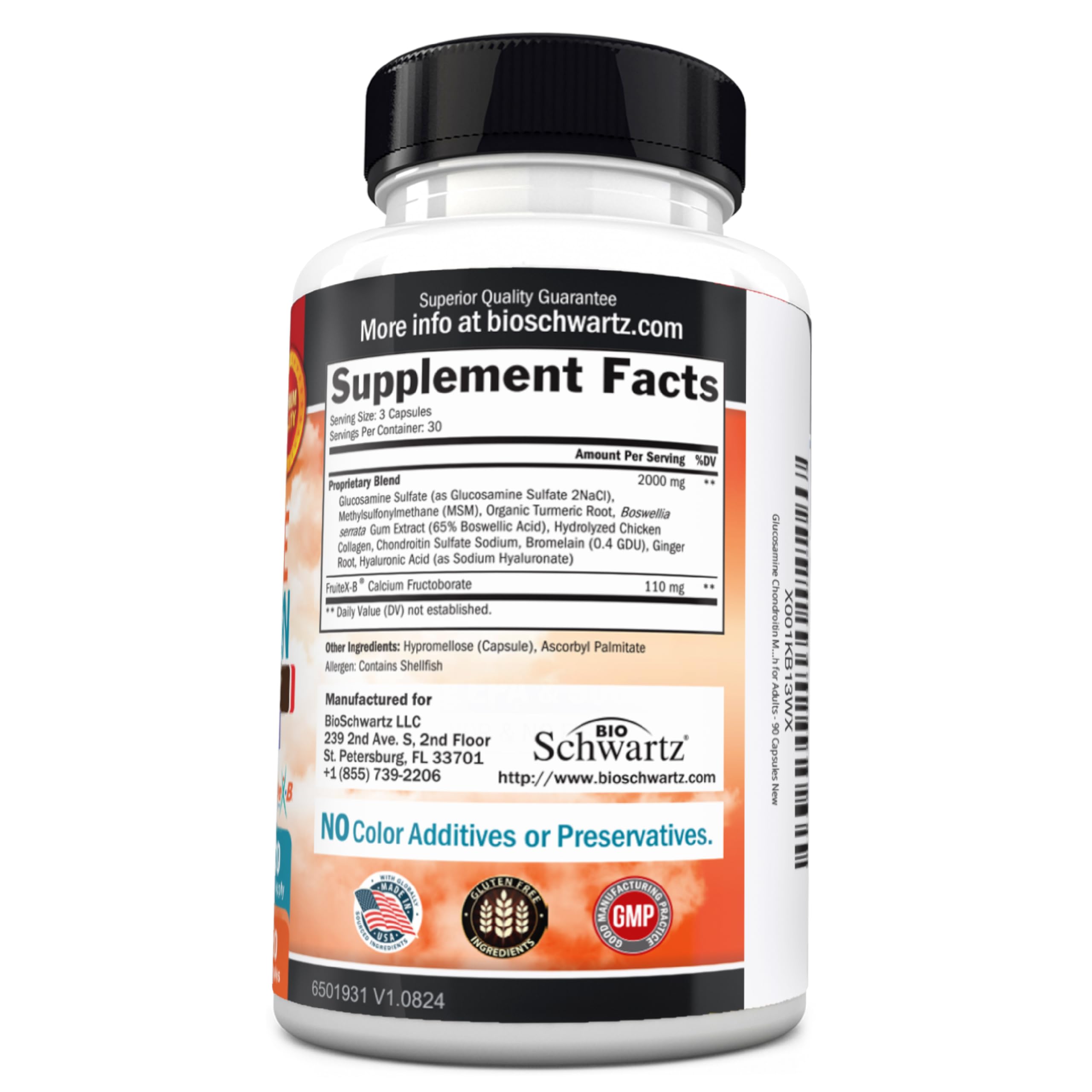 BioSchwartz triple-formule gelules: mélange synergique pour soutenir les articulations.
