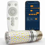 Bioset lampe réveil LED montrant le lever du soleil en douceur.