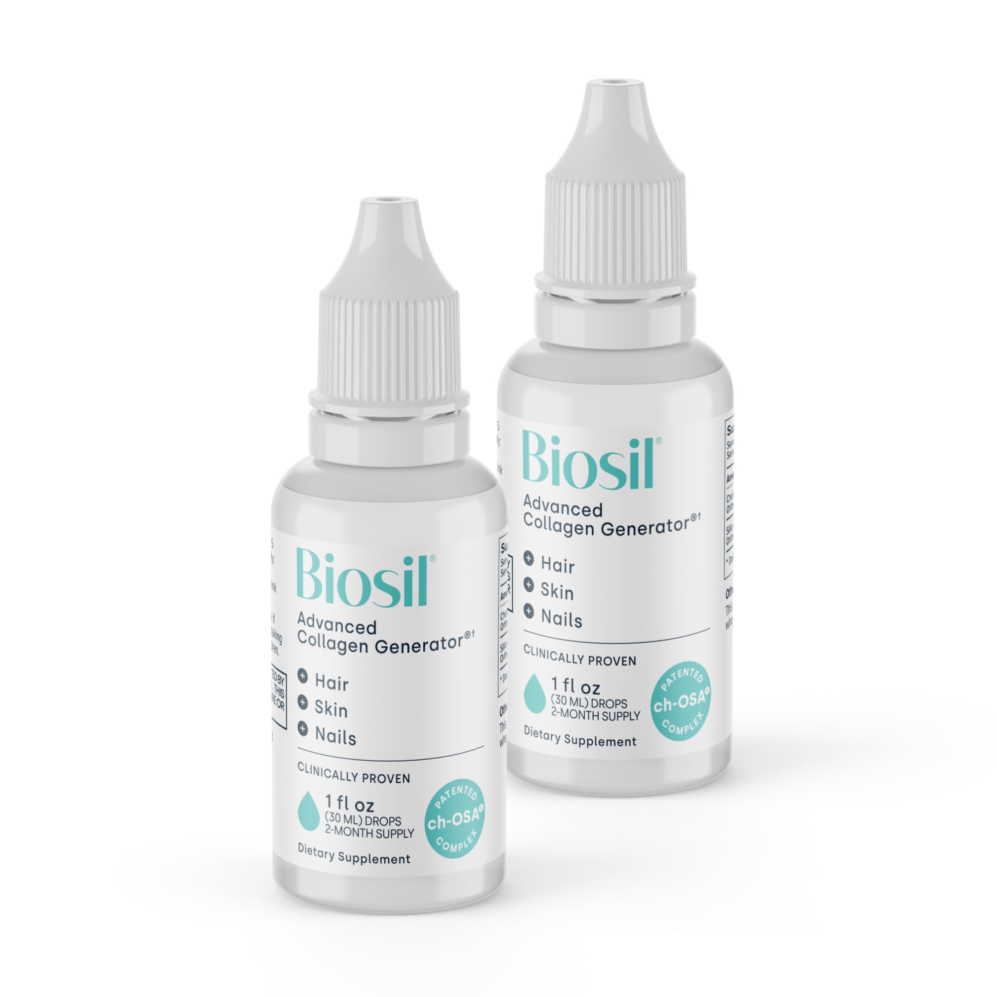 Biosil Collagen Generator: gouttes dans le flacon pour peau éclatante et ongles forts